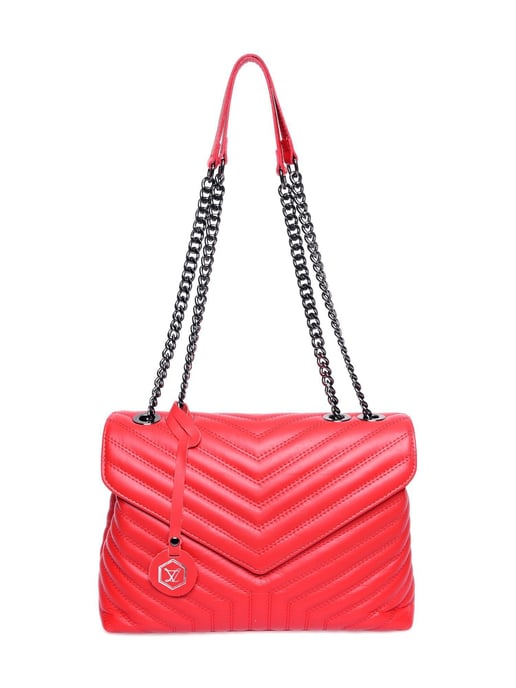 Luisa Vannini Rood Rundleer Tas - Image 1