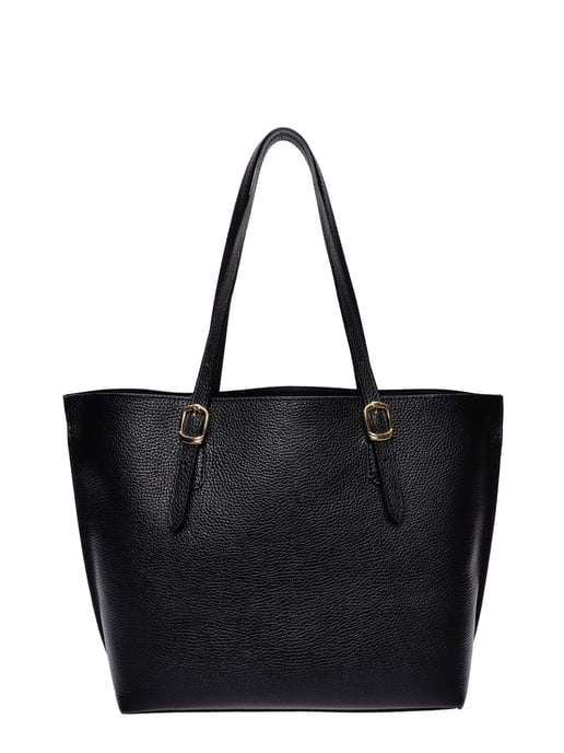 Isabella Rhea Zwart Rundleer Tas - Image 1