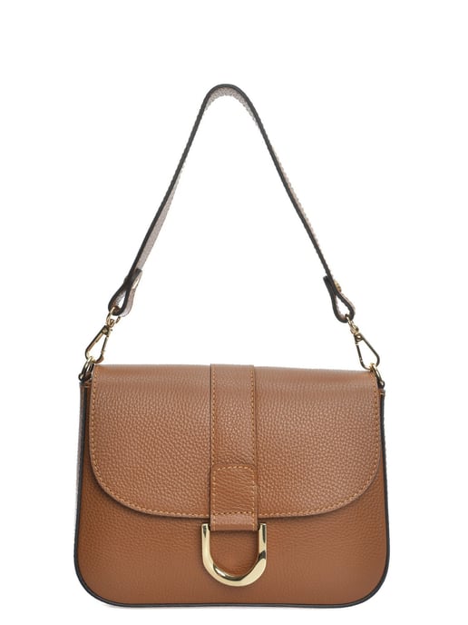 Anna Luchini Brown Rundleer Tas - Image 1