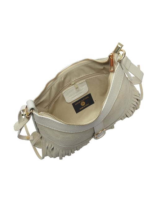 Anna Luchini Beige Rundleer Tas - Image 4