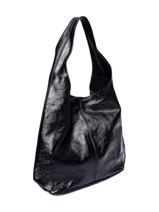 Luisa Vannini Zwart Rundleer Tas - Image 2