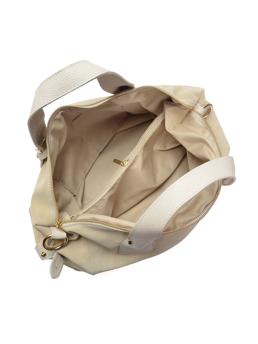 Anna Luchini Beige Rundleer Tas - Image 4