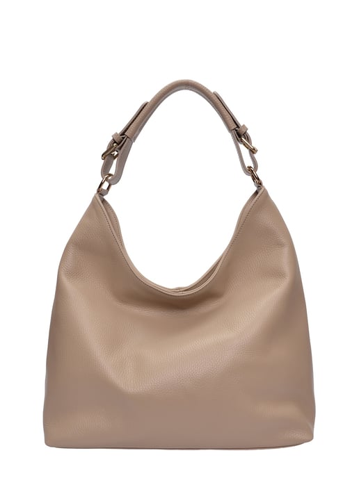 Anna Luchini Beige Rundleer Tas - Image 1