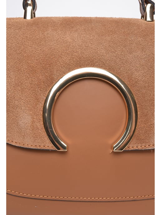 Luisa Vannini Brown Rundleer Tas - Image 3