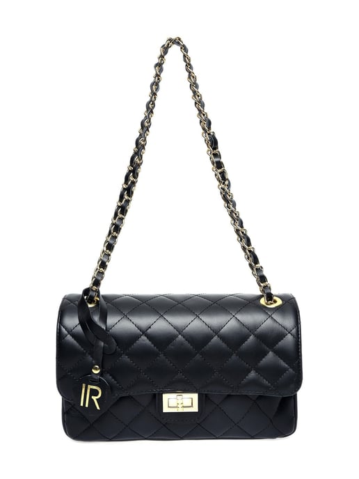 Isabella Rhea Zwart Rundleer Tas - Image 1
