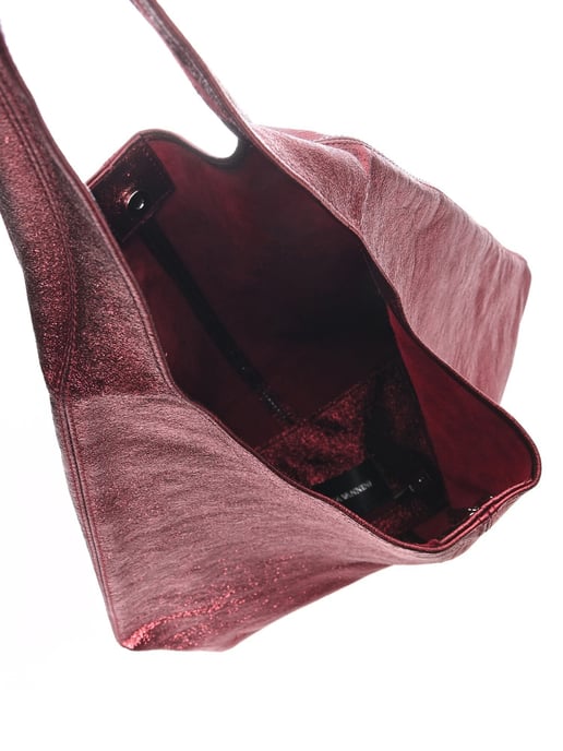 Luisa Vannini Rood Rundleer Tas - Image 4