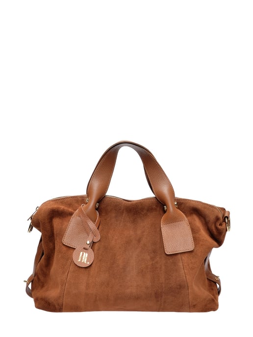 Anna Luchini Brown Rundleer Tas - Image 1