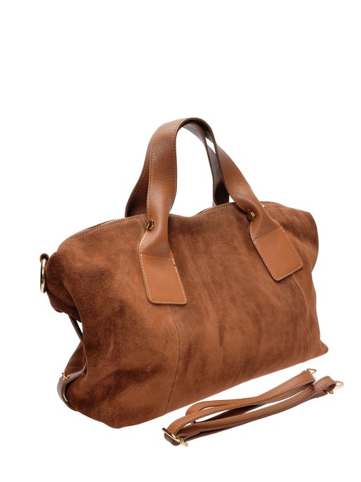 Anna Luchini Brown Rundleer Tas - Image 2
