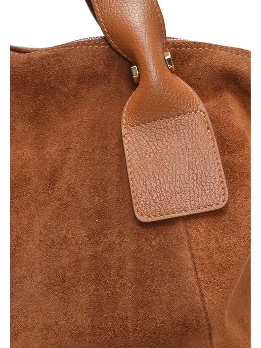 Anna Luchini Brown Rundleer Tas - Image 3