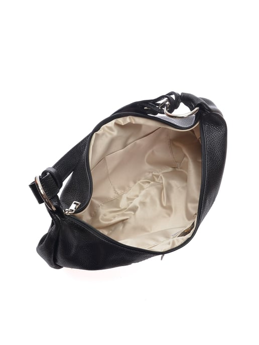 Anna Luchini Zwart Rundleer Tas - Image 4