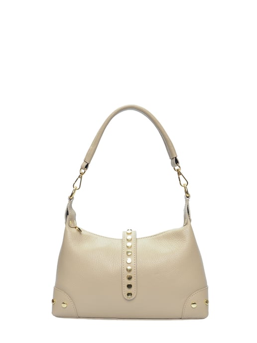 Anna Luchini Beige Rundleer Tas - Image 1
