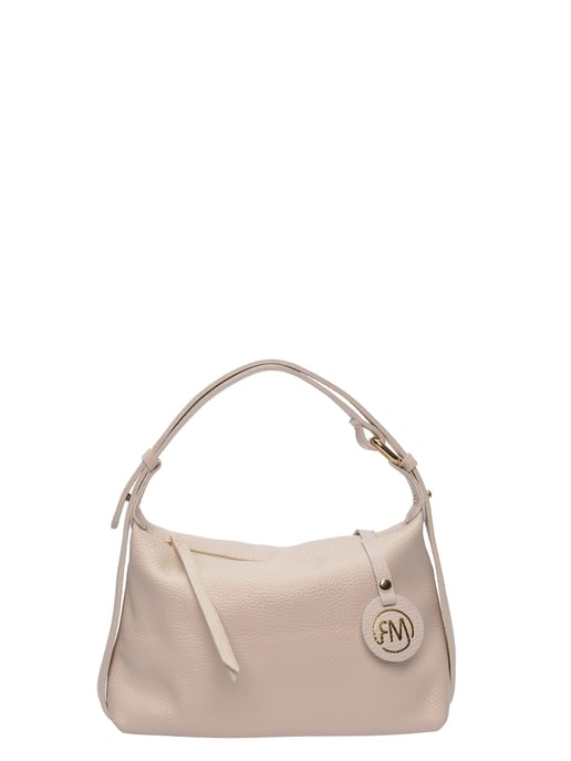 Roberta M Beige Rundleer Tas - Image 1