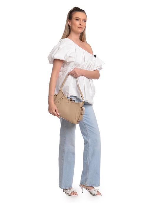 Anna Luchini Beige Rundleer Tas - Image 5