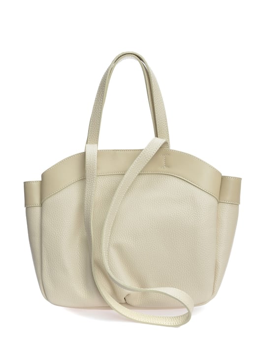 Anna Luchini Beige Rundleer Tas - Image 1