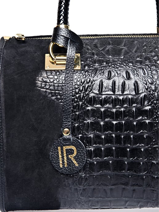Isabella Rhea Zwart Rundleer Tas - Image 3