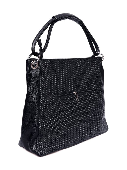 Luisa Vannini Zwart Rundleer Tas - Image 2