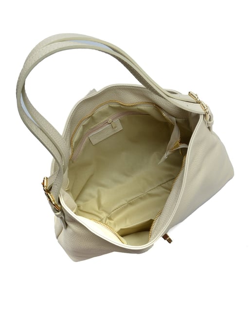 Anna Luchini Beige Rundleer Tas - Image 4