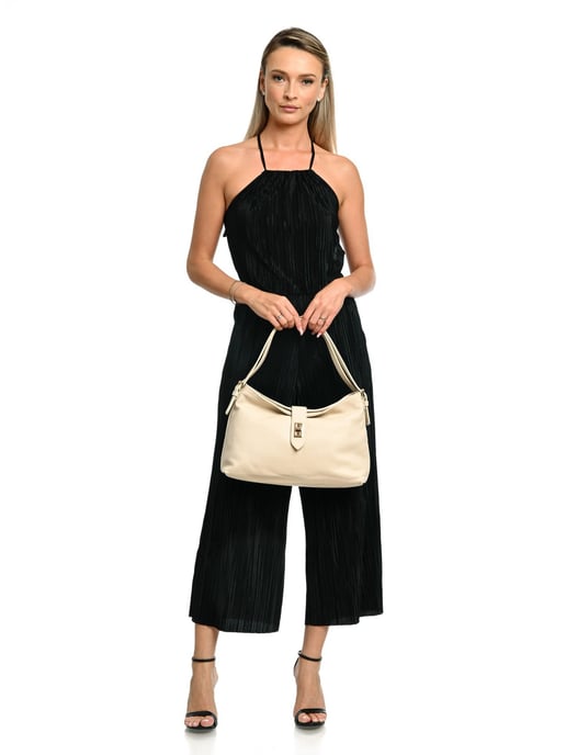 Anna Luchini Beige Rundleer Tas - Image 5