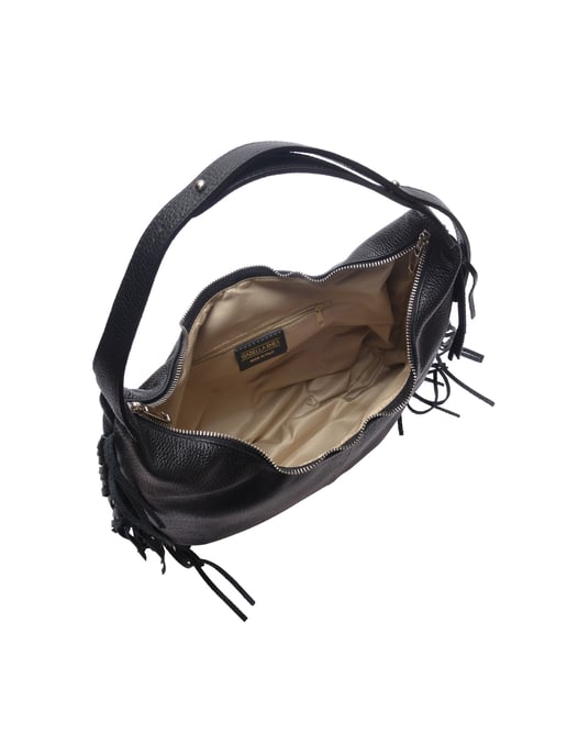 Isabella Rhea Zwart Rundleer Tas - Image 4