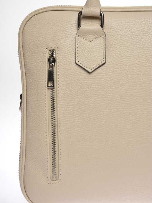 Luisa Vannini Beige Rundleer Tas - Image 3