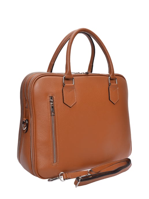 Luisa Vannini Brown Rundleer Tas - Image 2