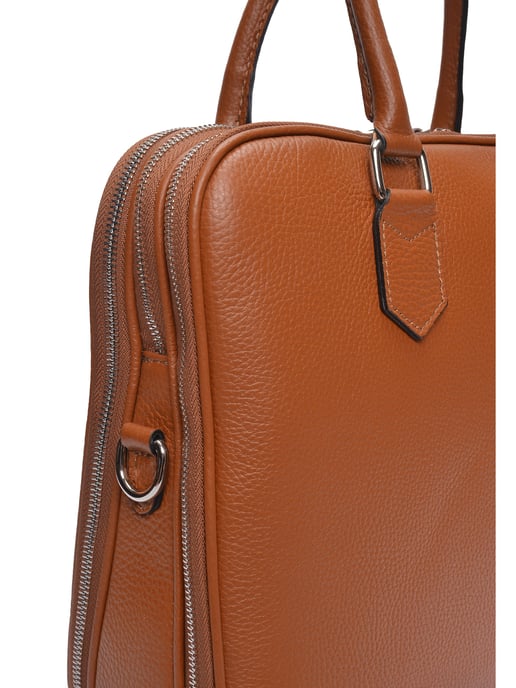 Luisa Vannini Brown Rundleer Tas - Image 3