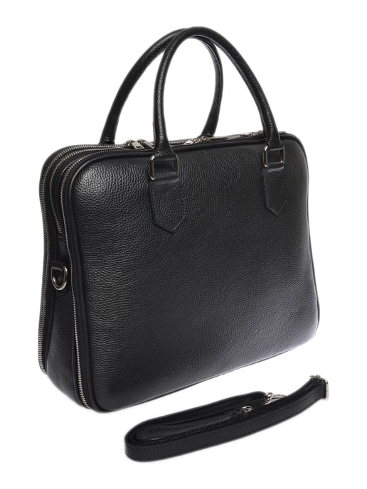 Luisa Vannini Zwart Rundleer Tas - Image 2