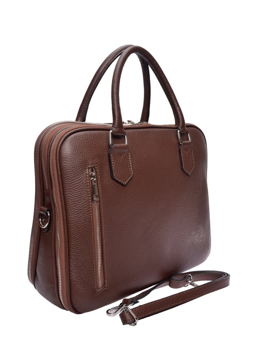 Luisa Vannini Bordeauxrood Rundleer Tas - Image 2