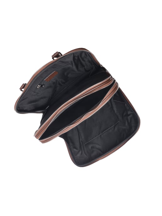 Luisa Vannini Bordeauxrood Rundleer Tas - Image 4