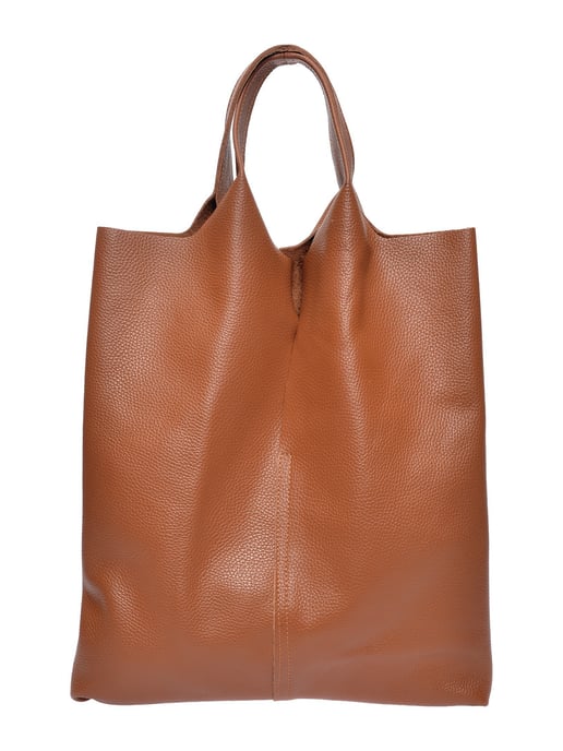 Anna Luchini Brown Rundleer Tas - Image 1
