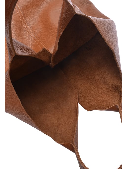 Anna Luchini Brown Rundleer Tas - Image 4