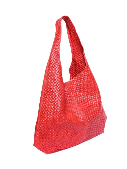 Luisa Vannini Rood Rundleer Tas - Image 2