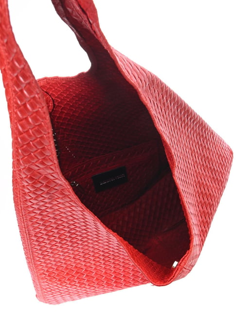Luisa Vannini Rood Rundleer Tas - Image 4