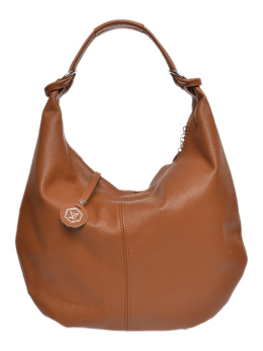 Luisa Vannini Brown Rundleer Tas - Image 1