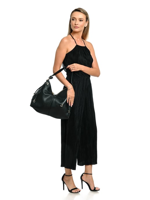 Isabella Rhea Zwart Rundleer Tas - Image 4