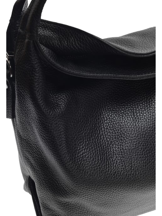 Luisa Vannini Zwart Rundleer Tas - Image 3