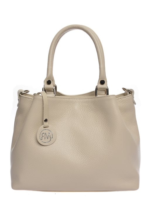 Roberta M Beige Rundleer Tas - Image 1