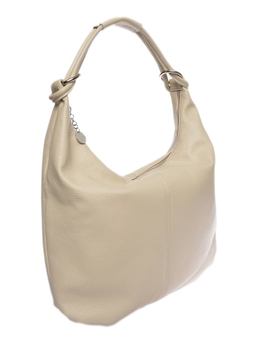 Luisa Vannini Beige Rundleer Tas - Image 2