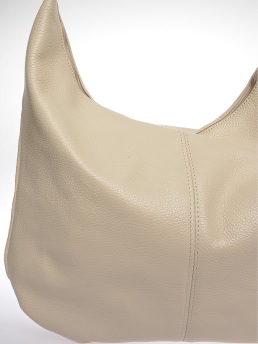 Luisa Vannini Beige Rundleer Tas - Image 3