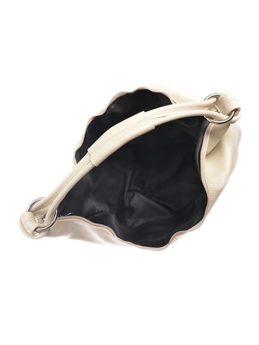 Luisa Vannini Beige Rundleer Tas - Image 4