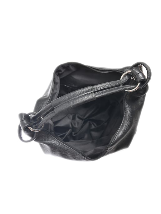 Luisa Vannini Zwart Rundleer Tas - Image 4