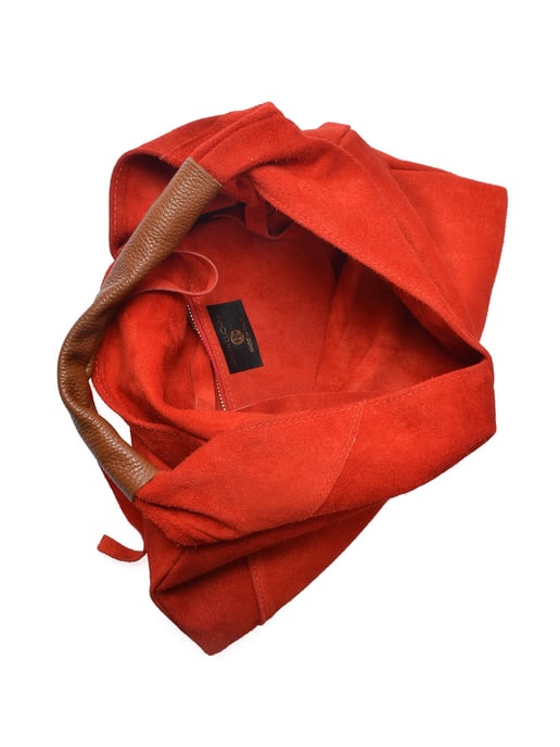 Anna Luchini Rood Rundleer Tas - Image 4
