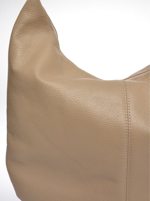 Luisa Vannini Beige Rundleer Tas - Image 3