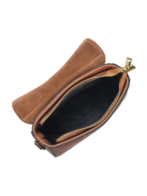 Anna Luchini Brown Rundleer Tas - Image 4