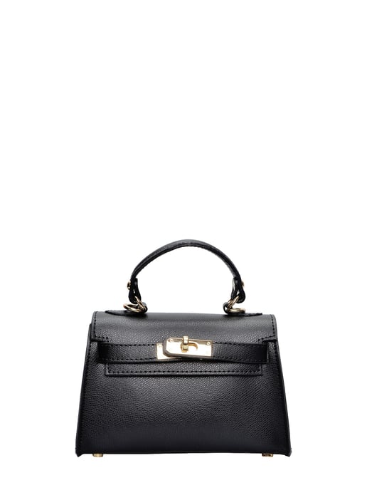 Isabella Rhea Zwart Rundleer Tas - Image 1