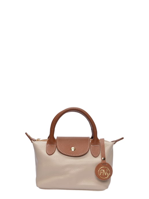 Roberta M Beige Rundleer Tas - Image 1