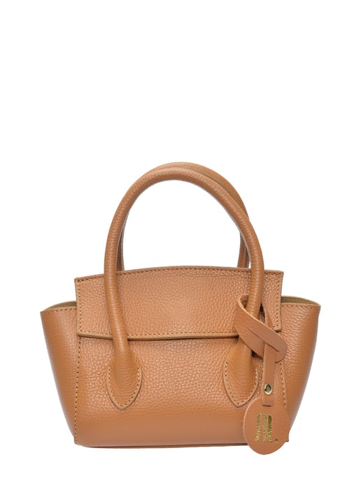 Anna Luchini Brown Rundleer Tas - Image 1