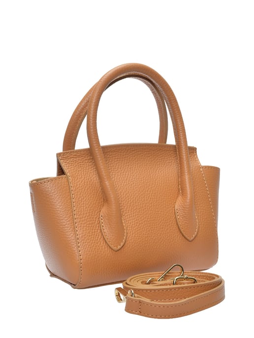 Anna Luchini Brown Rundleer Tas - Image 2