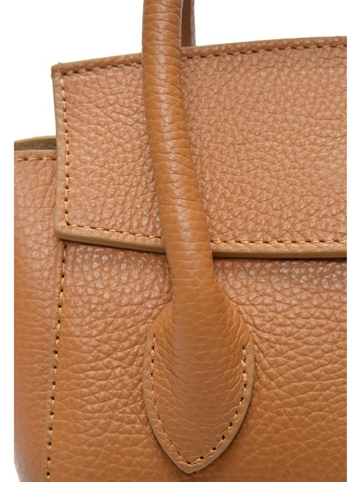 Anna Luchini Brown Rundleer Tas - Image 3