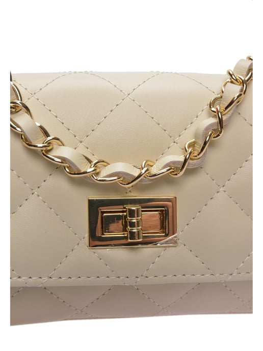 Luisa Vannini Beige Rundleer Tas - Image 3
